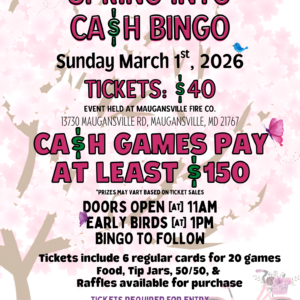 Spring Into Ca$h Bingo - 2026