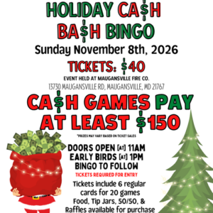 Holiday Cash Bash Bingo - 2026